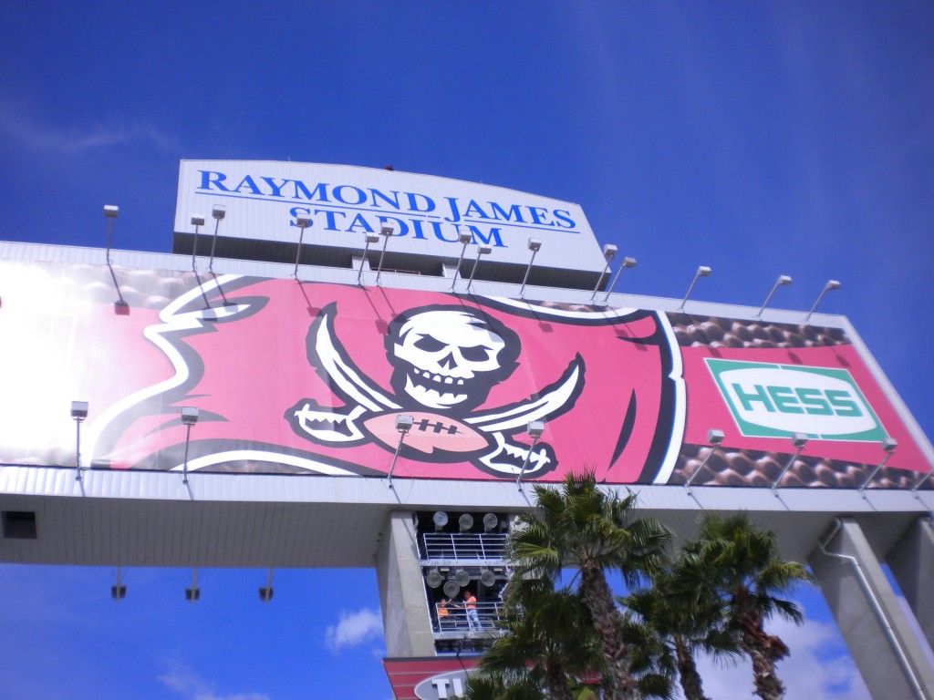 At arenas, outdoor billboards are located in high traffic areas.